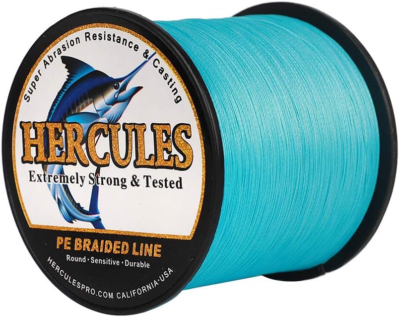 HERCULES Super Cast 100 m – 2000 m Yards Braided Fishing Line 10 lb – 300 lb Test for Saltwater Freshwater PE Braid Fish Wire Superline 8 Strands