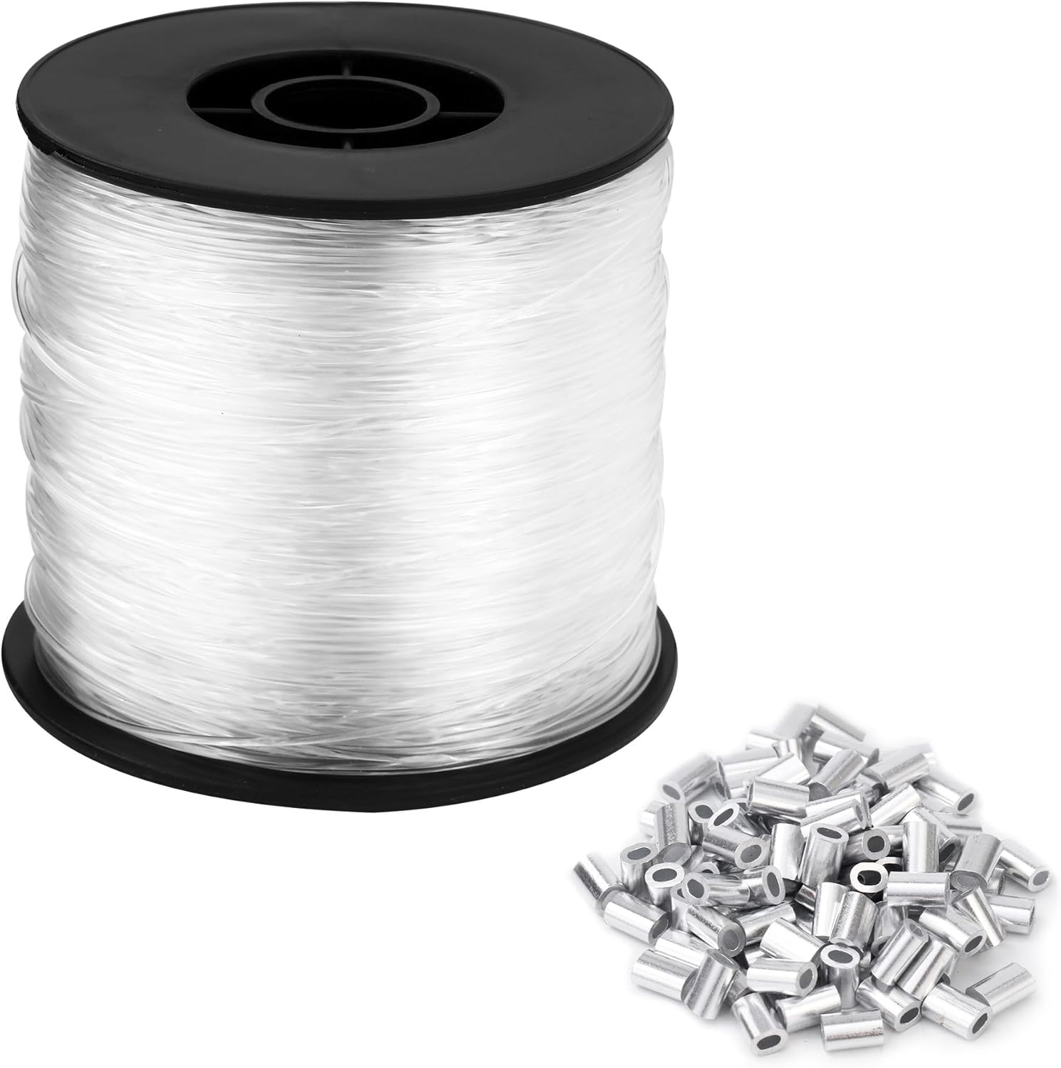 BUCOMTU 0.8 mm x 200 m Transparent Fishing Line, Universal Nylon Fishing Line, Strong Tear Resistance and Wear Resistance, Handmade DIY Jewellery Cord