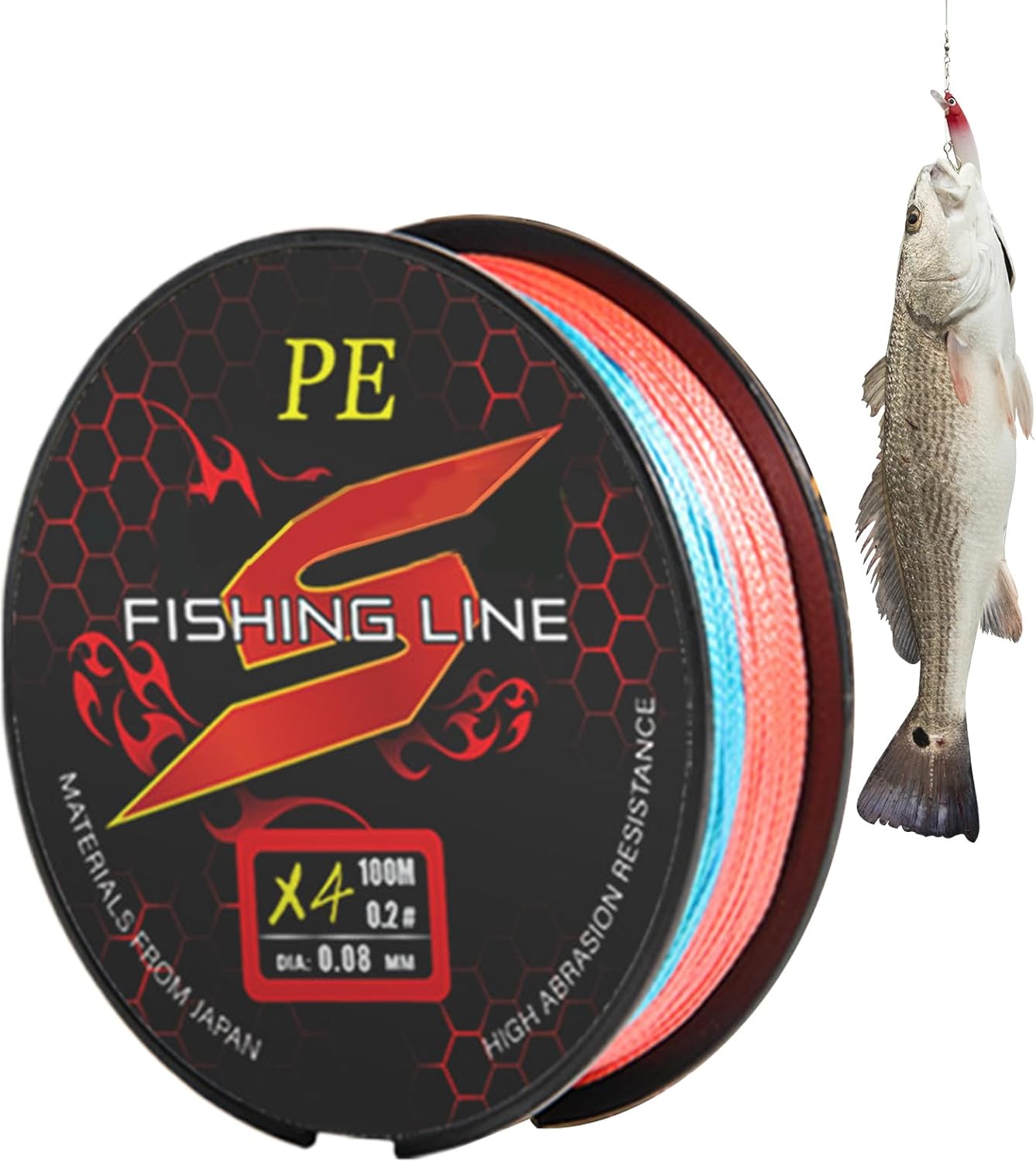 High Density Saltwater Line Multifunctional Fishing Line 4 Strands for Bass Rock Trout Ice Throw Oil Boat