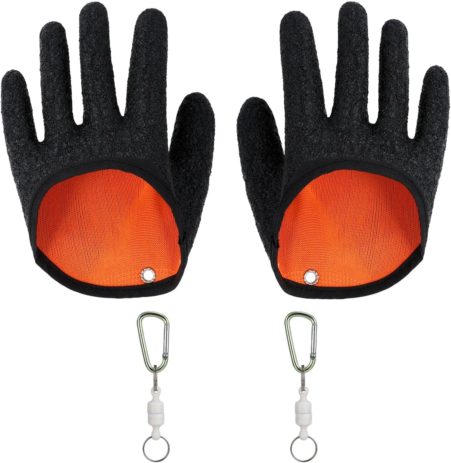 Jaarssho 1 Pair of Fishing Gloves, Fishing Accessories, Fishing Gloves, Predatory Fish, Anti-Thorn and Anti-Bite Waterproof, with 1 Strong Magnetic Hook, Safe for Various Freshwater Fish