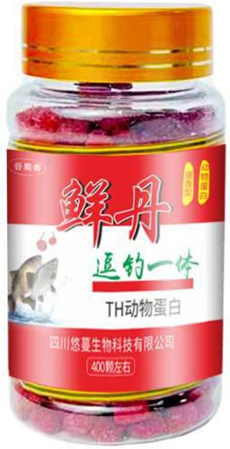 LYEAA Protein Rich Haemoglobin Bait Fish Flavoured Freshwater Crucian Grass Fish Bream Bait Fish Feed Pellets for Bass Trout Fishing Tackle