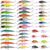Aorace Fishing Lures Kit Mixed Including Minnow Popper Crank Baits with Hooks for Saltwater Freshwater Trout Bass Salmon Fishing