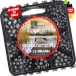 Zite Fishing Lead Shot Assortment 120 g – Shotlead for Fishing in Dispenser Tin – Fishing Lead Set for Clamping for Float Mounts and More